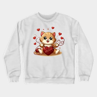 Valentine's Cartoon Delights Crewneck Sweatshirt